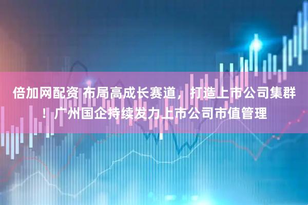 倍加网配资 布局高成长赛道，打造上市公司集群！广州国企持续发力上市公司市值管理